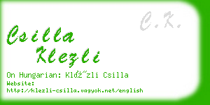 csilla klezli business card